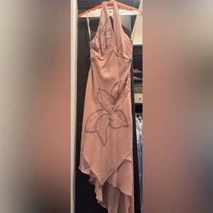 BCBGMaxAzria Blush Pink Halter Dress